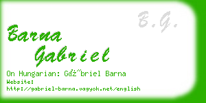 barna gabriel business card